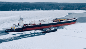 Cargo Ship On The Ice